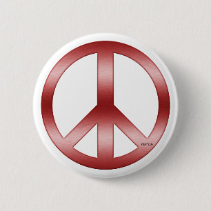 Peace Sign 6 Cm Round Badge