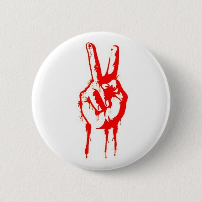 peace sign 6 cm round badge (Front)