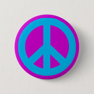 Peace Sign 6 Cm Round Badge