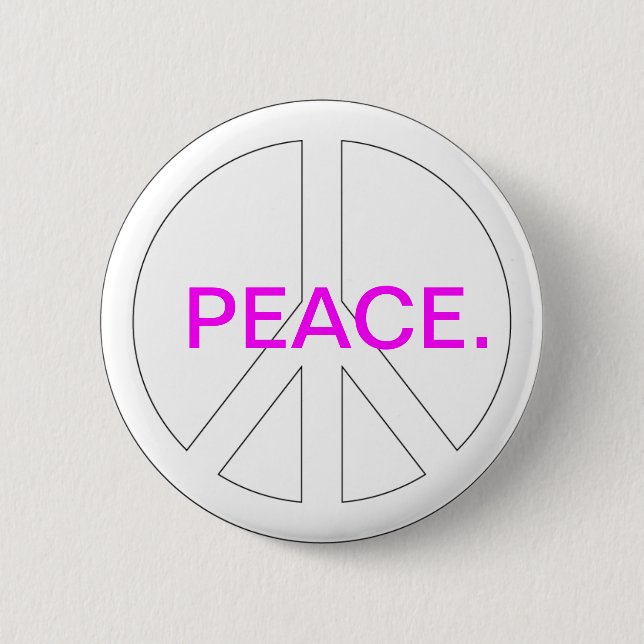 Peace Sign 6 Cm Round Badge (Front)