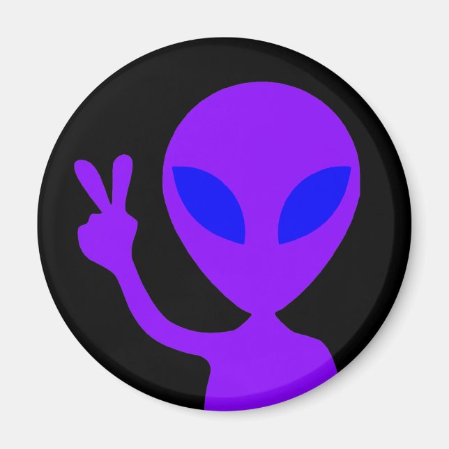 Peace Sign Alien Magnet (Front)