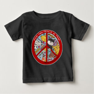 Peace Sign-Animal Protection Baby T-Shirt