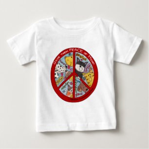 Peace Sign-Animal Protection Baby T-Shirt