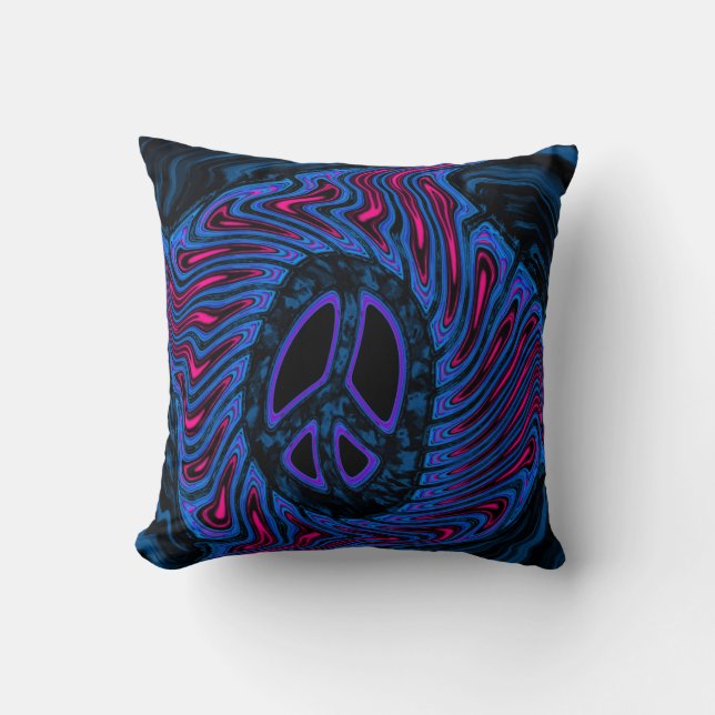 Peace Sign Art Cushion (Front)