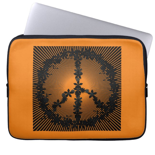 Peace sign,art  laptop sleeve (Front)