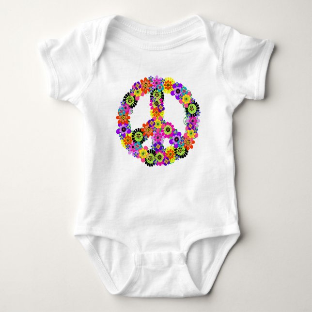 Peace Sign Baby Bodysuit (Front)