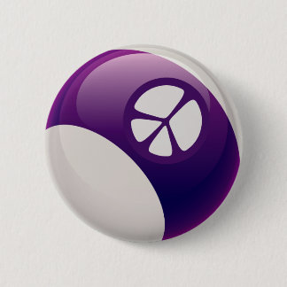 PEACE SIGN BILLIARDS BALL 6 CM ROUND BADGE