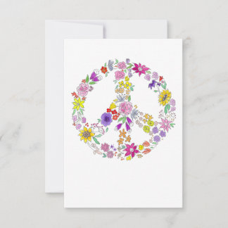 Peace Sign Blank inside Thank You Card