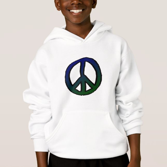 Peace Sign Blue and Green (Front)