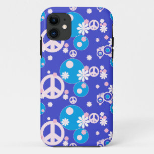 peace sign blue Case-Mate iPhone case