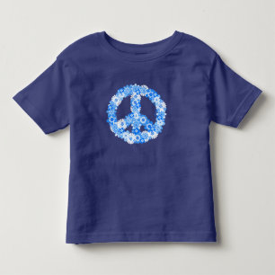 Peace Sign Blue Toddler T-Shirt
