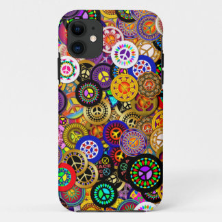Peace Sign Buttons Collage Case-Mate iPhone Case
