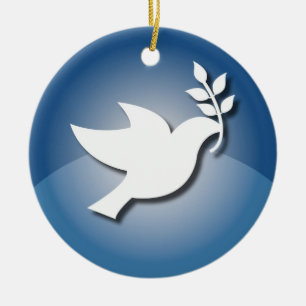 Peace Sign Ceramic Tree Decoration