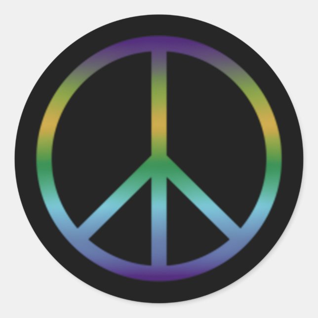 Peace Sign Classic Round Sticker (Front)