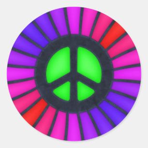 Peace Sign Classic Round Sticker