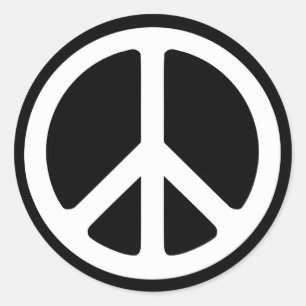 Peace Sign Classic Round Sticker