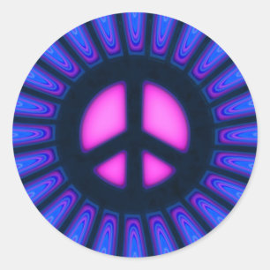 Peace Sign Classic Round Sticker