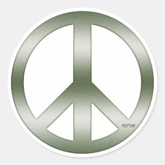 Peace Sign Classic Round Sticker