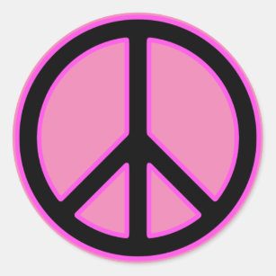  Peace Sign Classic Round Stickers