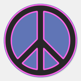 Peace Sign Classic Round Stickers