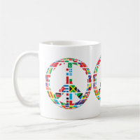 peace sign coffee mug