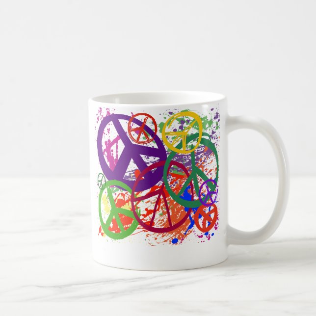 PEACE SIGN COLLAGE COFFEE MUG (Right)