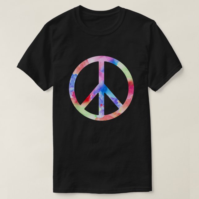 Peace Sign Colourful T-Shirt (Design Front)