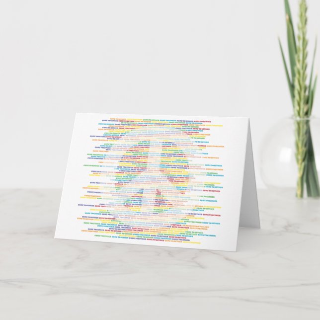 Peace Sign - Come Together WHITE Card (Front)