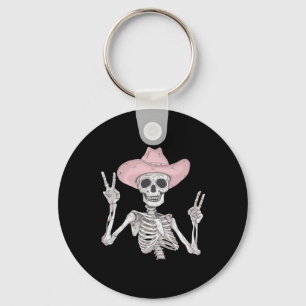 Peace Sign Cowboy Hat Western Mexican Halloween  Key Ring