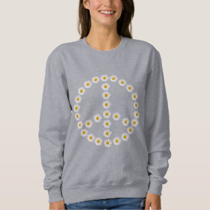 peace sign daisies daisy boho sweatshirt