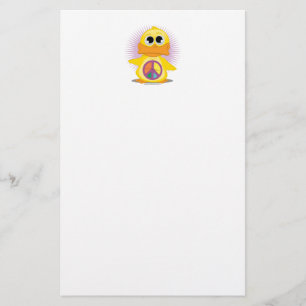 Peace Sign Duck Stationery