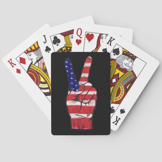 Peace Sign Flag Colours Playing Cards (Back)