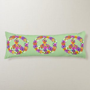 Peace Sign Floral Body Cushion
