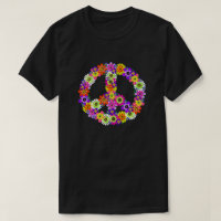 Peace Sign Floral Cutout