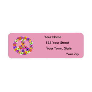 Peace Sign Floral in Pink