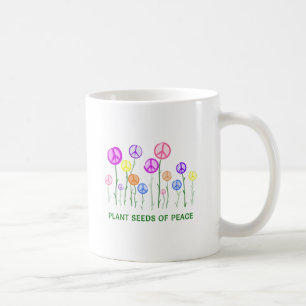 Peace Sign Flowers Coffee Mug