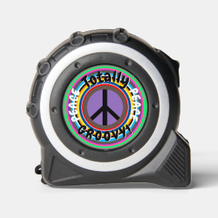 Peace Sign Groovy Green Red Purple 1
