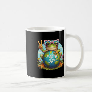 Peace Sign Hand Frog Kids Mens Womens Earth Day Fr Coffee Mug