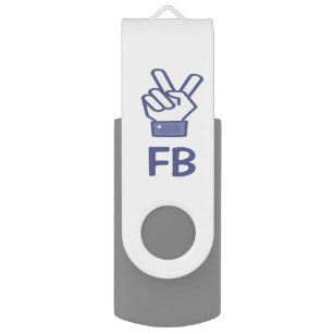 Peace sign hand gesture icon custom USB USB Flash Drive