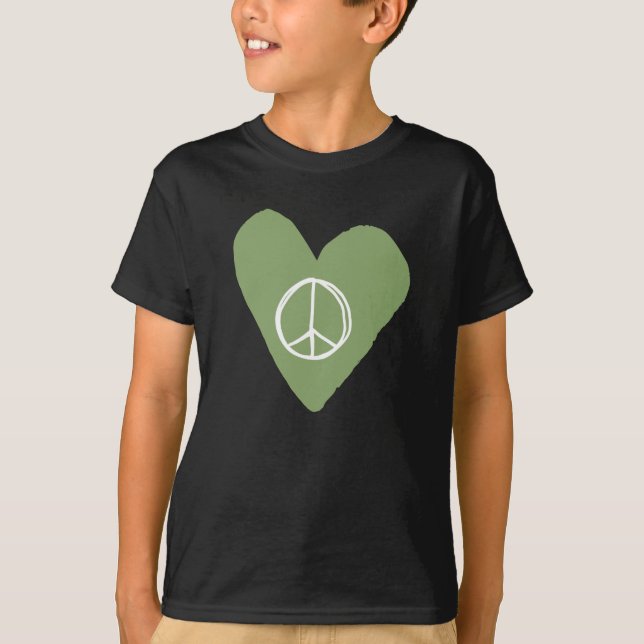 Peace Sign Heart T-Shirt (Front)