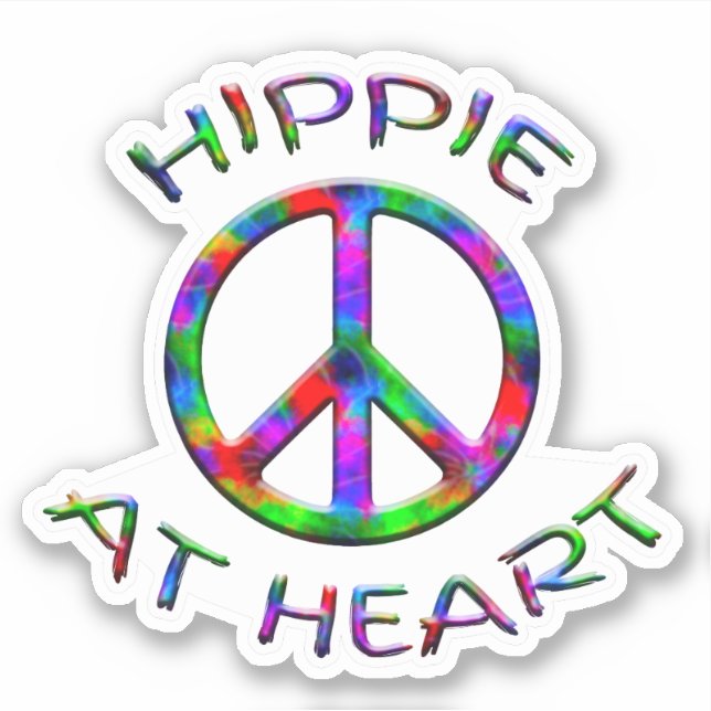 Peace Sign Hippie At Heart Colourful Contour Stick (Front)