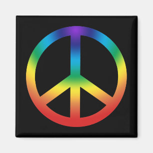 Peace Sign in Chakra Colours Magnet