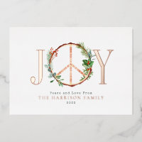Peace Sign Joy Love Rustic Christmas