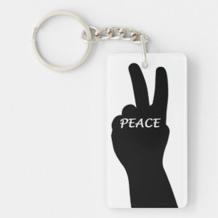 PEACE SIGN KEY RING