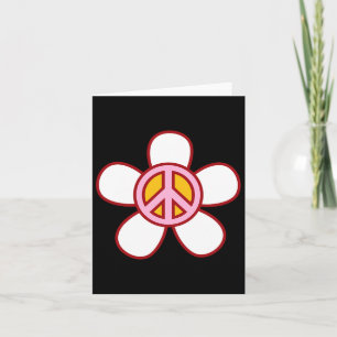 Peace Sign Love 60s 70s Groovy Hippie Costume Hall Card