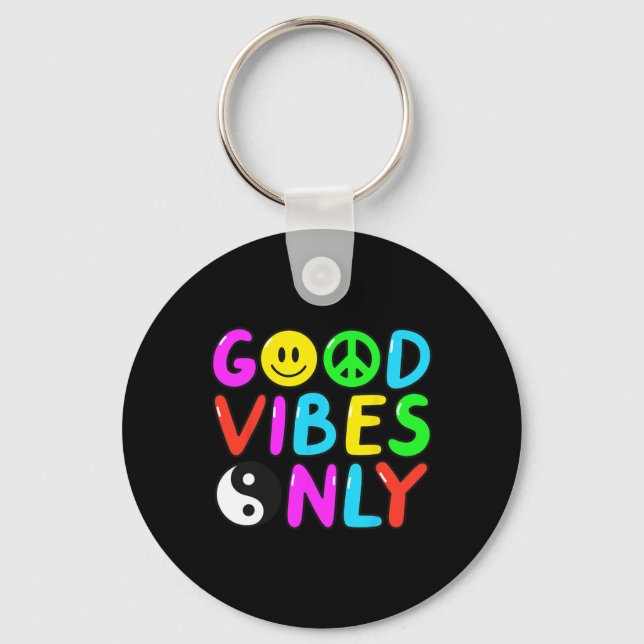 PEACE SIGN LOVE 60s 70s Groovy Hippie Costume Hall Key Ring (Front)