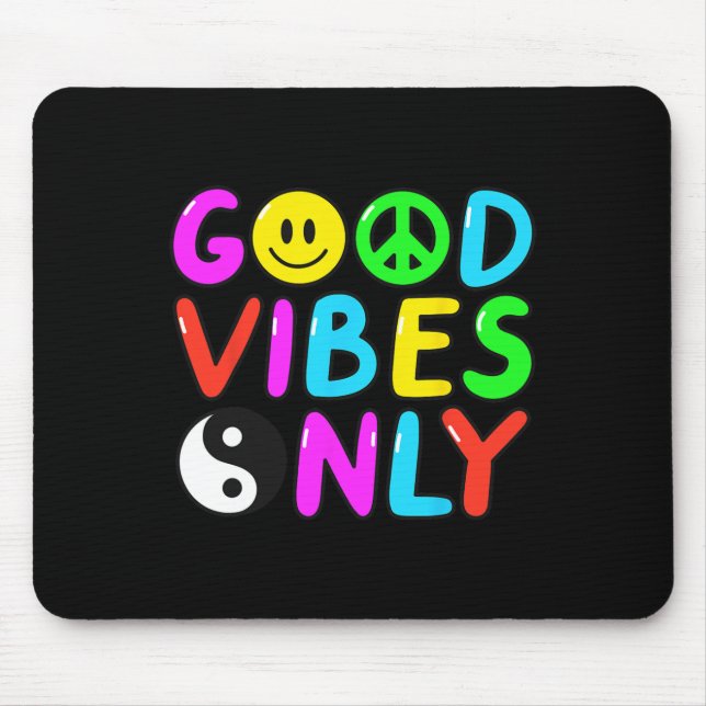 PEACE SIGN LOVE 60s 70s Groovy Hippie Costume Hall Mouse Pad (Front)