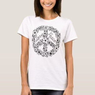 PEACE SIGN LOVE 60s 70s Hippie Halloween Costume  T-Shirt
