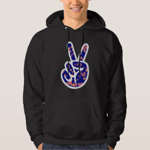 Peace Sign Love 60S 70S Peace Retro Tie Dye Hippie Hoodie