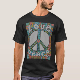Peace Sign Love 60s 70s Tie Die Hippie Costume 1 T-Shirt
